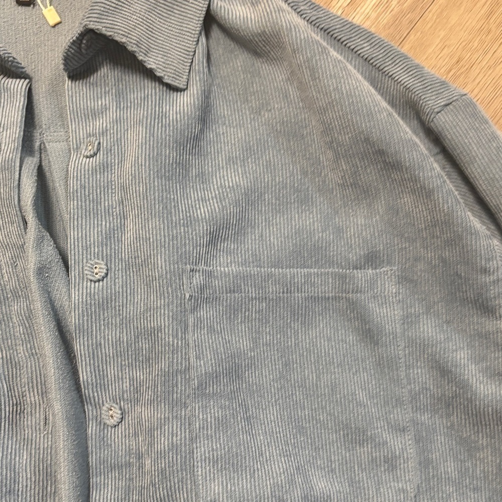 Kittenish Blue Button Down Shirt - Picture 3 of 4